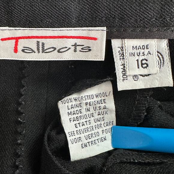 Vintage Talbots 100 Worsted Wool Pleated Skirt 16 Academia Preppy Goth EUC - Picture 7 of 9